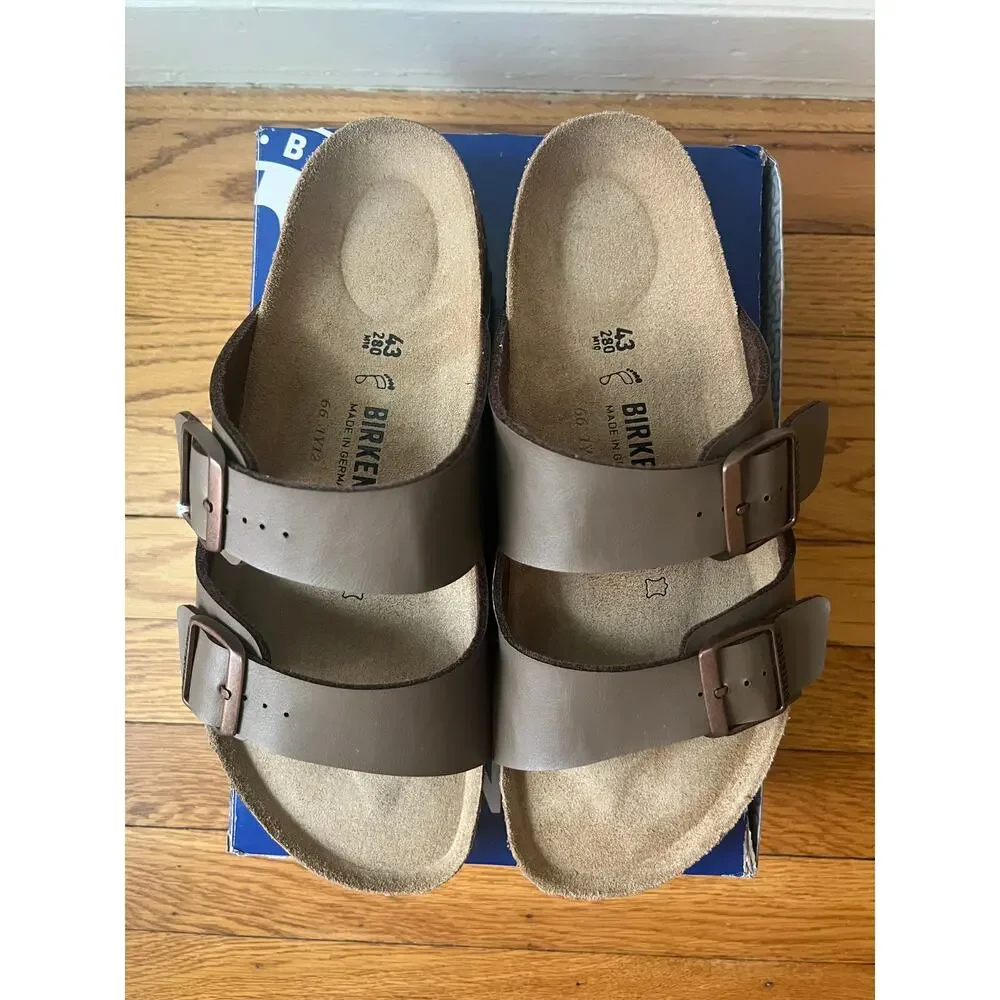 NEW Birkenstock Sandals Arizona Regular Fit Mocca Brown Men Size 43 US Size 10 - Picture 3 of 9